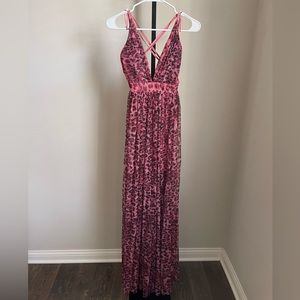 EUC Luxxel Maxi Dress with Deep V